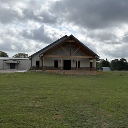 New barn construction — large completed build