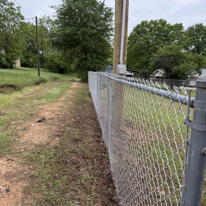 Chain link fence installation